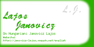 lajos janovicz business card